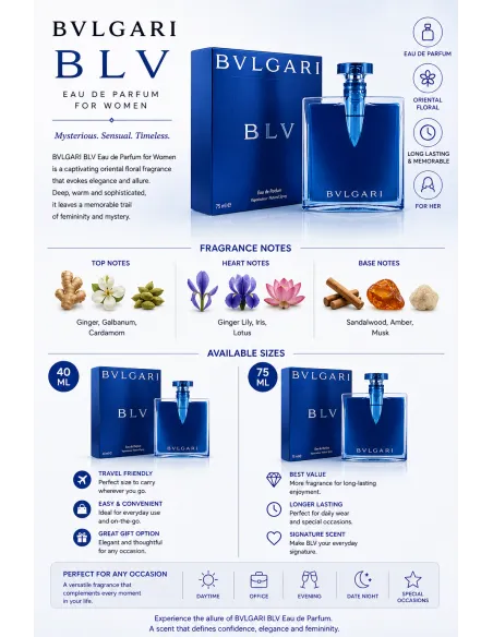 BLV Eau de Parfum Vapo. 40 ml